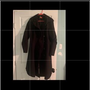 Long black winter coat